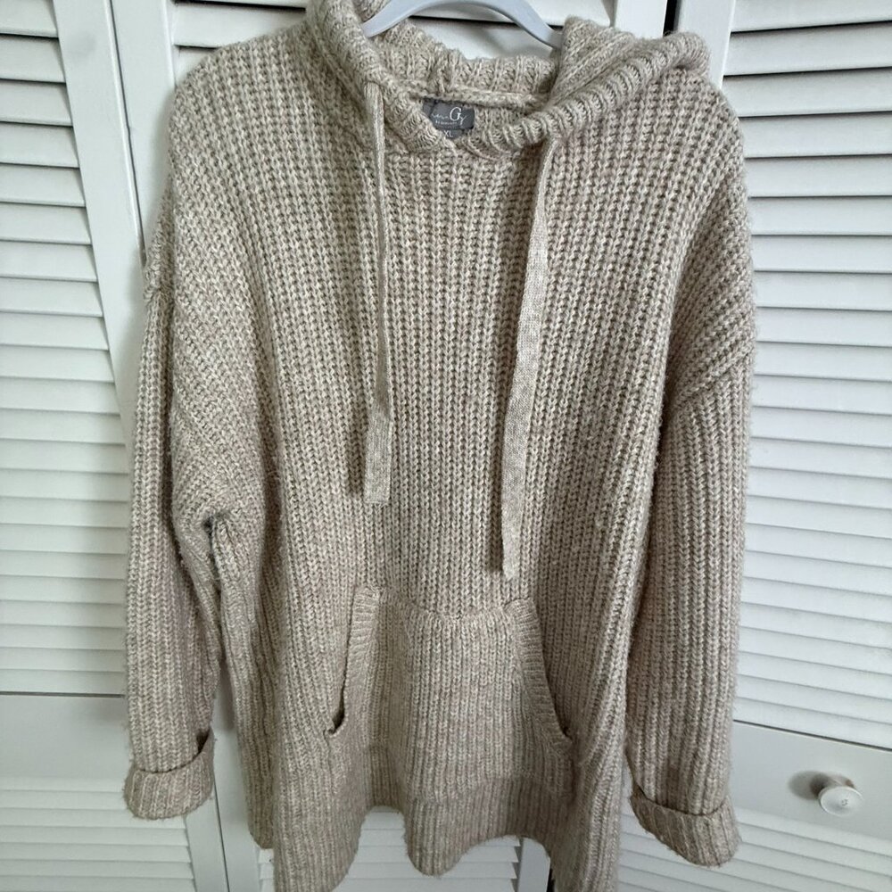 G by GIULIANA Natural Oversized Women's Sweater Hoodie